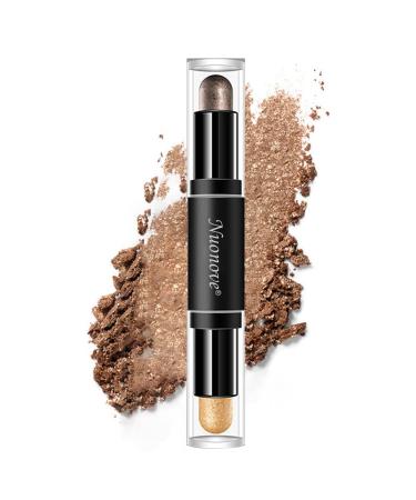 Eyeshadow pen eyes shadow glitter eyeshadow pen glitter-light shadow stick double-headed design with creamy texture for simple application & intensive color result |Waterproof lasts up to 12h