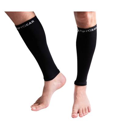 RiptGear Calf Compression Sleeves for Women and Men  Graduated Compression  Leg and Calf Support  Footless Compression Socks Tights Leggings - Extra Large X-Large