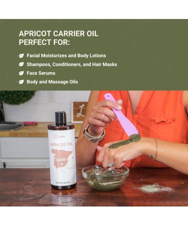 Nature Packaged Apricot Kernel Oil - Direct from Spain and Turkey - 100% Pure Carrier Oil for Hair, Face, and Skin - Cold-Pressed Carrier Oils - (16 oz) 2 Packs - Buy Online on GoSupps.com