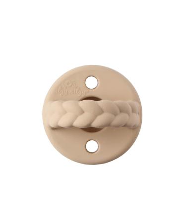 Itzy Ritzy Sweetie Soother Pacifiers - Food Grade Silicone, 0+ Months, Cream Taupe Braid (2 Pack) - Buy Online on GoSupps.com