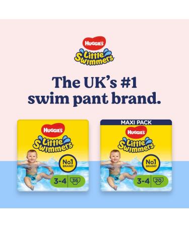 Huggies Little Swimmers Size 3-4 (36 Pack) Leak Guards, Stretchy Waistband, Tear Sides - Buy Online on GoSupps.com