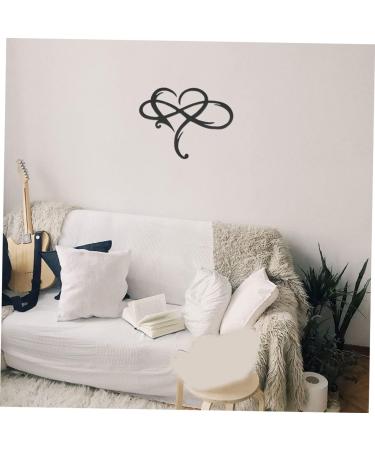 PRETYZOOM 1pc Iron Pendant Home Decor Locket Heart Symbol Loving Heart Pendant Wall Hanging Household 45x39cm Black - Buy Online on GoSupps.com