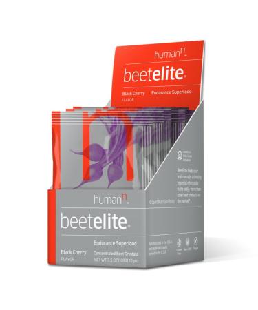 BeetElitePlant-Based Pre-Workout - Caffeine Free,Creatine-Free,Vegan-Friendly-for Men and Women(Black Cherry, 10 Packets)