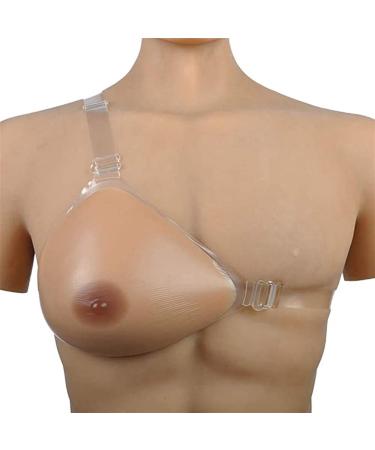 Knobco One-Strap Silicone Breast Right Left Side Prosthesis Breast Forms with Adjustable Strap Suitable for Mastectomy Prosthesis Patient (Color: Brown Size: L) L Brown