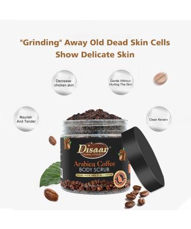 DISAAR BEAUTY Arabica Coffee Body Scrub Remove Dirt Aging Cuticles Reduce Cellulite Refine Pores Nourish Moisturize Skin 200ml/6.76fl.oz - Buy Online on GoSupps.com