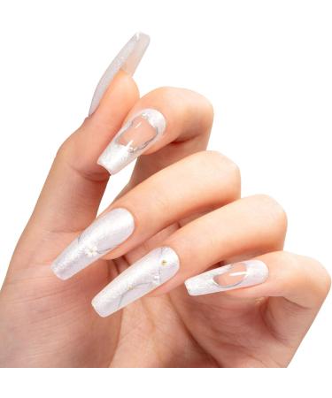 MEGIOR Spring Mermaid White Glitter Gel Nail Polish 15ml Gel Polish Soak off Uv Led Nail Lamp Nail Art Manicure Salon Salon DIY Gel Nail Design - Buy Online on GoSupps.com