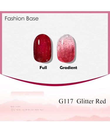 Gel Polish Santa Red Gel Nail Polish Soak Off UV Glitter Gel Nail Varnish for Manicure Long Lasting Chip Resistant Gel Nail Polish At Home 15mL(G117- Glitter Red) - Buy Online on GoSupps.com