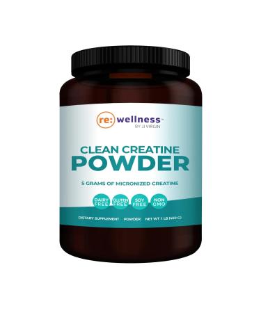 Reignite Wellness by JJ Virgin Clean Creatine Powder - Superior Absorption Creatine Monohydrate - Workout Muscle Recovery Brain Health Body Composition & Energy Support - Unflavored (90 Servings)
