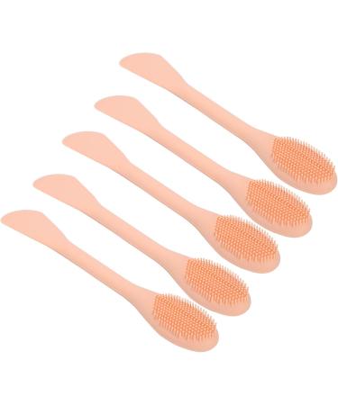 Qukaim DIY Mask Stick Silicone Facial Mask Brushes Face Cleaning Brush with Mix Mask Stick Skin-Care Tool Nude Pink 2 Heads - Buy Online on GoSupps.com