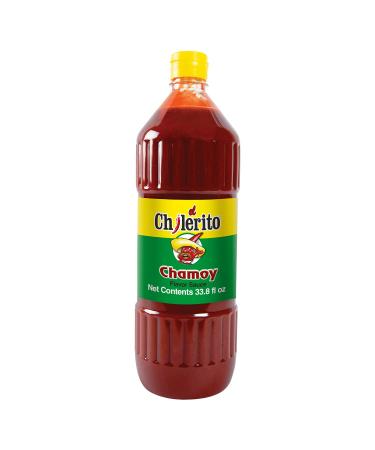 EL CHILERITO Sauce Chamoy Flavor 1L/ 33.8 Fl. Oz - Mexican Food - For Sweets, Snacks, Fruits, Drinks And Cocktails - Mexican Flavor - To Share With Friends And Family - Kosher - Natural Ingredients - Chili - Chamoy Chamoy