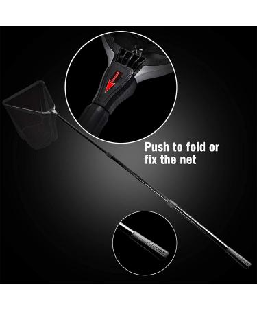 Fiblink Folding Aluminum Fishing Landing Net with Telescoping Handle | Extendable 59-118 inches - Buy Online on GoSupps.com