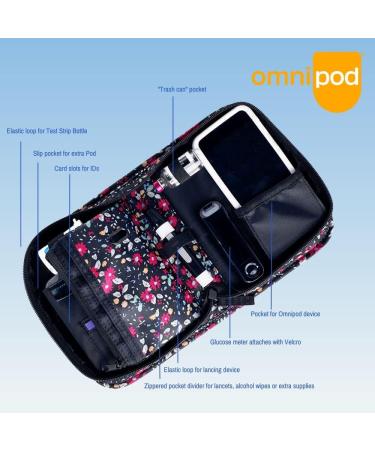 Flora Omnipod Supply Case for Diabetes Supplies - Fits Omnipod 5, Dash, and PDM - Insulin, Test Strips, Lancets, and More - Buy Online on GoSupps.com
