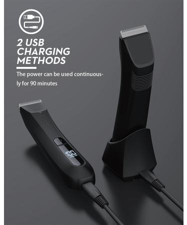 Kibiy Men's Body Hair Trimmer Kit - Electric Groin & Ball Shaver with USB Recharge Dock and Ceramic Blades - Buy Online on GoSupps.com