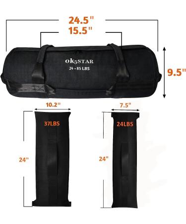 OK5STAR Heavy Duty Adjustable Sandbags for Fitness - 24-85LBS Weighted Workout Bag for Strength Training and Conditioning - Home Gym Equipment with 8 Handles - Buy Online on GoSupps.com
