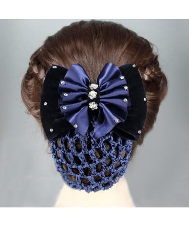 FSSTUD 3-Piece Bow Hair Net & Bun Cover - Rhinestone Hair Clips for Women & Girls | Stylish Hair Accessories - Buy Online on GoSupps.com