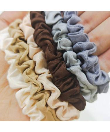 Uni-Fine Satin Silk Hair Ties for Women & Girls - 12-Piece Scrunchies for Ponytails & Braiding - Buy Online on GoSupps.com