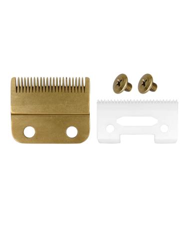 Airera 2-hole stagger tooth replacement blades Set # 2161 1 fixed blade made of carbon steel 1 movable ceramic blade compatible with cordless magic clip choice 5-stars (gold)