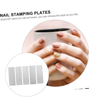 minkissy 5 Sheets Nail Stamp Board Metal Nail Plate Nail Art Plates Nail Stencils Nail Stencil Plates Nail Polish Stamping Kit Metal Stamps Gel Stainless Steel European and American - Buy Online on GoSupps.com