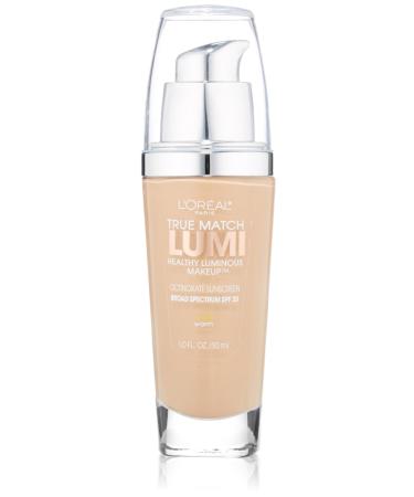L'Oreal True Match Healthy Luminous Makeup SPF 20  W3 Nude Beige 1 fl oz (30 ml)