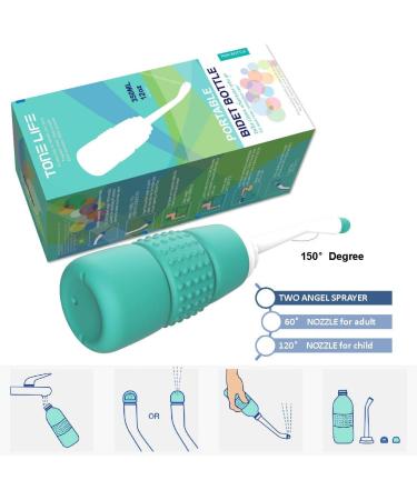 2PCS Portable Bidet 350ml - Travel Peri Bottle for Momwasher - Ideal for Kids, Pregnant Women, Elderly - Handheld Sprayer for Camping - 12oz, 2 Pack - Buy Online on GoSupps.com