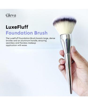 Large Foundation & Powder Brush - Fluffy Synthetic Kabuki for Flawless Blending & Buffing | Ideal for Liquid Cream Blush Concealer & Contour - Silver - Buy Online on GoSupps.com