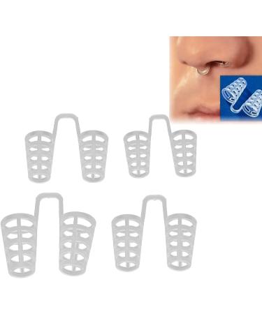 4 PCS Mini Transparent Anti Snoring Nose Clips - Comfortable Snoring Aid for Travel & Home Sleep - Buy Online on GoSupps.com
