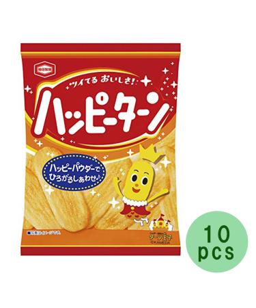 Japanese Kamedaseika Happy Turn Happy Powder Covered Rice Cracker 1.3oz - 10 Bags Box by Ninjapo - Buy Online on GoSupps.com