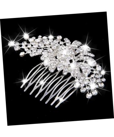 FRCOLOR Floral Rhinestone Hair Pin Rhinestone Hair Comb Bridal Wedding Hair Comb Slide Clip Bride Headband Western Style - Buy Online on GoSupps.com