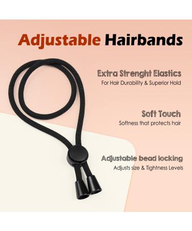 5Pcs Adjustable Hair Tie Puff Cuff for Black Women | Curly Hair Accessories | Afro Loc Puff Hair Tie Set - Buy Online on GoSupps.com