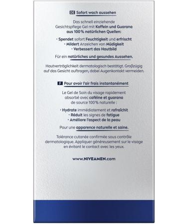 Beiersdorf NIVEA MEN Active Energy facial care gel 50 ml revitalizing facial cream for men fastabsorbing moisturizer against signs of fatigue - Buy Online on GoSupps.com
