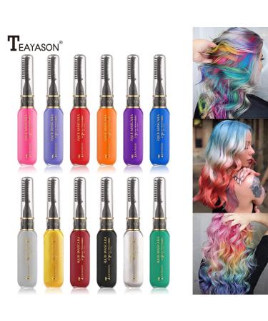 MIESCHER Colored Temporary Hair Mascara - Non-toxic Instant Hair Color Dye Stick for Girls & Women - Washable Chalk Rainbow Hair Mascara - Tender Pink Shade for Party Cosplay - Buy Online on GoSupps.com