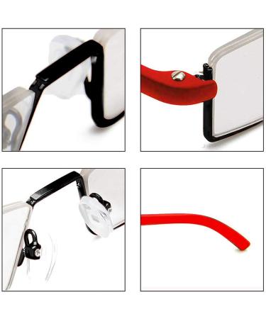 Kokobin Ultra-Light TR90 Reading Glasses | Stylish Half-Frame Design | Metal Semi-Frame | Case Included | Unisex | Red +1.75 Dioptria - Buy Online on GoSupps.com