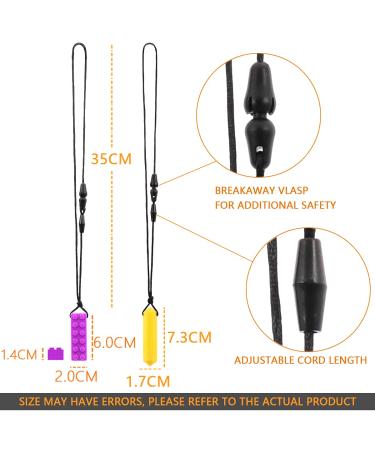 TUXEPOC Sensory Chew Necklace 6 Pack - Oral Motor Stimulation Tool for ADHD, Autism, SPD - Special Needs Chewable Jewelry for Ages 3 - Buy Online on GoSupps.com