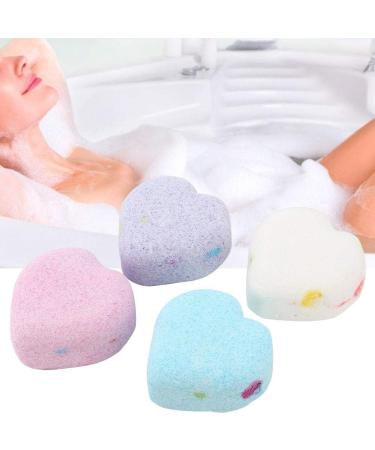 Heart Shape Bathing Balls (4 Pack) - Nourishing Salt Balls for Cleansing & Moisturizing | Ideal for Body Refinishing & Pore Care - Buy Online on GoSupps.com