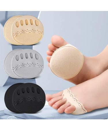 Beaupretty Women's Pumps Toe Topper Liner Socks - 3 Pairs Invisible Half Socks for High Heels & Sandals - Buy Online on GoSupps.com