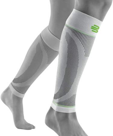 BAUERFEIND Calf Brace Compression Sleeves - Unisex White Leg Warmers (S) for Lower Leg Support - International Shipping Available - Buy Online on GoSupps.com