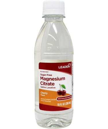 Leader Magnesium Citrate Saline Laxative Sugar-Free Cherry Flavor 10 FL OZ - Buy Online on GoSupps.com