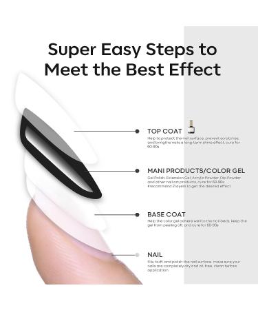 Modelones Black and White Gel Nail Polish Kit - 2 Colors 10ml Set with Base & Top Coat for High Gloss Finish | Nail Art Manicure Design - Buy Online on GoSupps.com