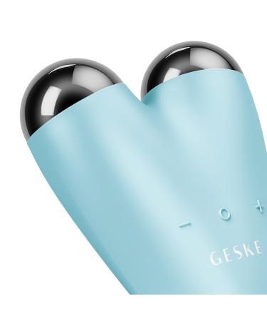 Geske SmartAppGuided Microcurrent Face Lifter | 6-in-1 Anti-Aging Device | Facial Lifting & Jawline Trainer | Double Chin Remover | Turquoise - Buy Online on GoSupps.com