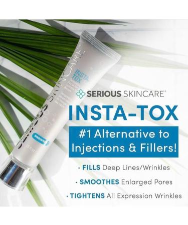 Serious Skincare INSTA-TOX Instant Wrinkle Smoothing Serum Trio - Reduce Lines Wrinkles & Pores - Perfect for All Skin Types - 0.75 Fl. Oz. (3 Pack) - Fast International Shipping - Buy Online on GoSupps.com