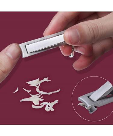 CHJHJKG Nail Clippers (Beauty) Foldable 0.5cm Ultra-thin Portable Stainless Steel Nail Toe Cutter Trimmer Scissor Manicure Pedicure Tool Fingernail Clipper(L) - Buy Online on GoSupps.com
