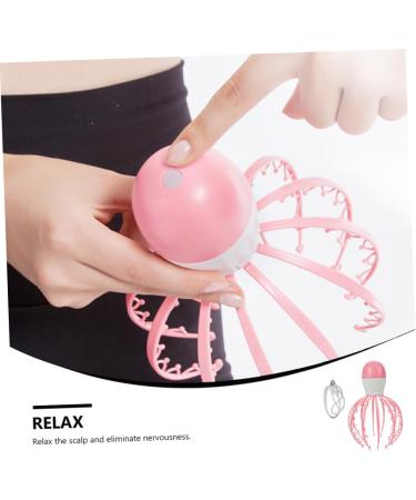 Healeved Scalp Massager Tool | Klauenkopf Massage Brush - Electric Baby Octopus Pink | T Shampoo Massage Claw for Ultimate Relaxation & Care - Buy Online on GoSupps.com