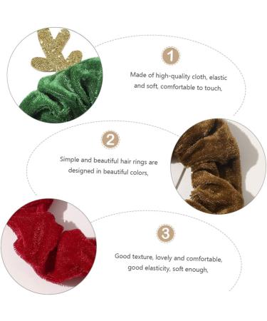FRCOLOR Christmas Hair Rope Thick Hair Ties Christmas Hair Ties Christmas Hair Bobbles Hair Jewels for Women Curly Hair Ties Decor Women Elastic Hair Ring Miss Ribbon Fabric Girl - Buy Online on GoSupps.com