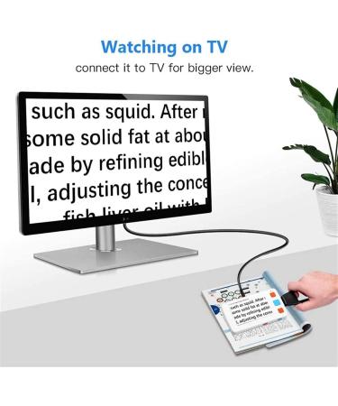Electronic Reading Aid Digital Magnifier with 4.3 inch 4x-32x Dimmable LEDs with TV Output for Reading Kids The Brightest & Best Reading Magnifier - Buy Online on GoSupps.com