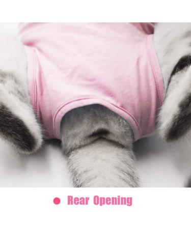 Cat Recovery Suit for Abdominal Wounds and Skin Diseases - Vet Recommended E-Collar Alternative - Medium Pink - Buy Online on GoSupps.com