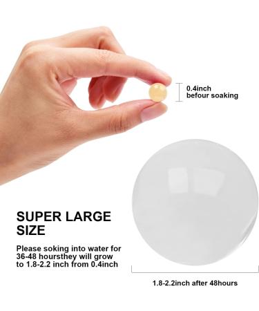 500PCS Clear Jumbo Water Beads for Sensory Play and Decoration - Non Toxic Large Water Gel Beads - Giant Water Jelly Pearls Rainbow Mix for Vase Filler - Ideal for Wedding and Home Decor - Buy Online on GoSupps.com