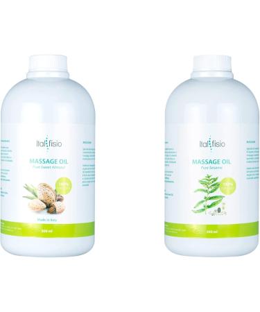 Italfisio Professional Massage Oil - 100% Sweet Almond Oil 500ml | Face & Body Aromatherapy for Optimal Relaxation - Buy Online on GoSupps.com