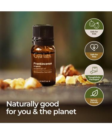 Gya Labs Organic Frankincense Essential Oil - 100% Pure & Natural for Body and Skin - Face & Diffuser - 10ml - Buy Online on GoSupps.com