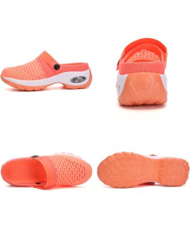 XIRUJNFD Air Cushion Orthopedic Slip-on Shoes for Women | Wide Width Arch Support Sandals in Orange - Size 6.5 - Buy Online on GoSupps.com