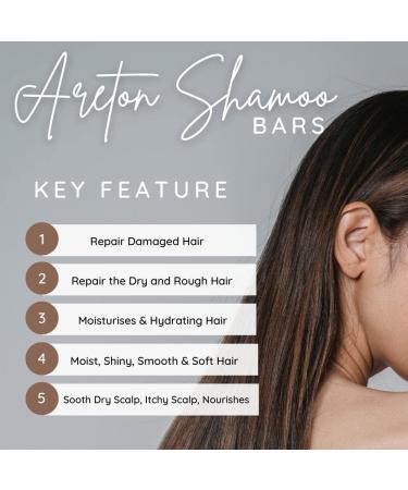 Natural Shampoo Bar with Conditioner Softening and Repairing Damaged Hair Dry Hair Shiny Silky Nourishes Hair Roots 60g (Coconut) - Buy Online on GoSupps.com